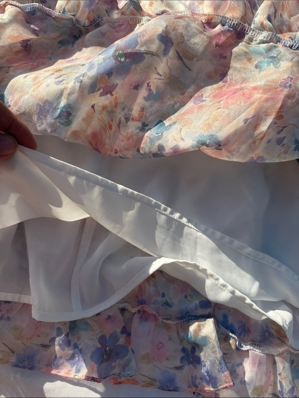 Storia Floral Ruffle Sundress with Tie Straps - Pink Multi - Picture 3 of 4